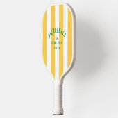 Pickleball Social Club Custom Yellow Cabana Stripe Pickleball Paddle (Links)