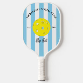 Pickleball Social Club Gestreept Gepersonaliseerd Pickleball Paddle