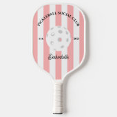 Pickleball Social Club Gestreept Gepersonaliseerd Pickleball Paddle (Achterkant)