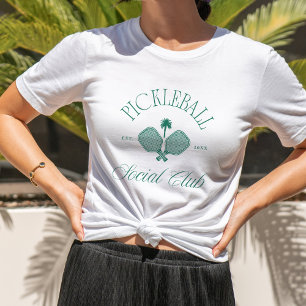 Pickleball Social Club Oud Geld Esthetisch Tri-Blend Shirt