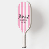Pickleball Social Club Pink Stripes Retro Pickleball Paddle (Links)