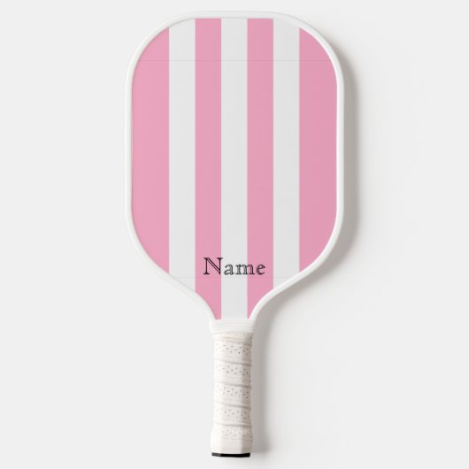 Pickleball Social Club Pink Stripes Retro Pickleball Paddle (Achterkant)