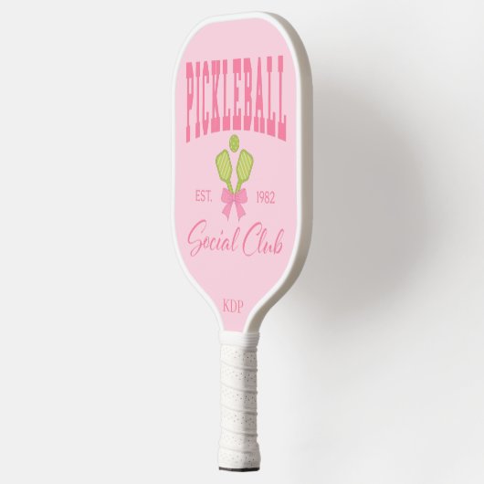 Pickleball Social Club Roze Bow Monogram Pickleball Paddle (Links)