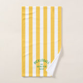Pickleball Social Club Yellow Cabana Stripe Handdoek (Handdoek)