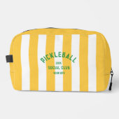Pickleball Social Club Yellow Stripe Monogram Toilettasje (Voorkant)