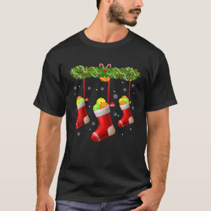 Pickleball Socks kerstboom Pajama Matching Fa T-shirt