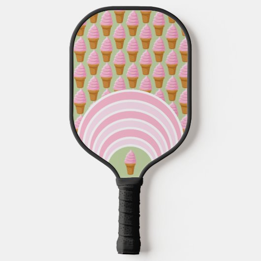 Pickleball Soft Serve? Aardbeienijs Pickleball Paddle (Achterkant)