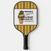Pickleball Soft Serve? Chocolade ijs Paddle (Voorkant)