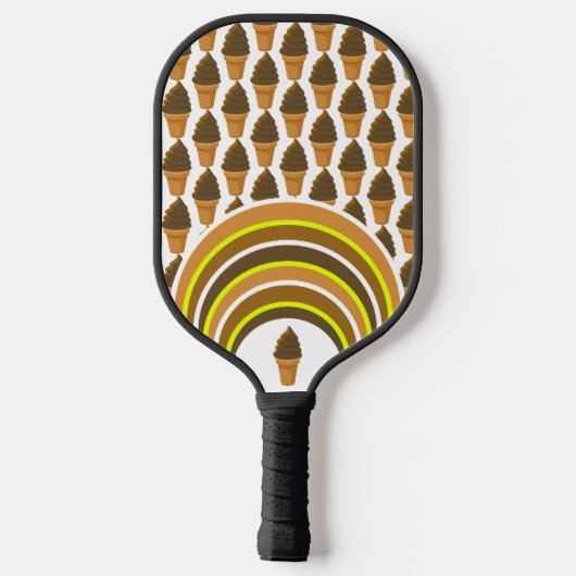 Pickleball Soft Serve? Chocolade ijs Pickleball Paddle (Achterkant)