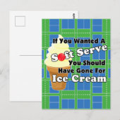 Pickleball Soft Serve? Ga naar Ice Cream in plaats Briefkaart (Voorkant / Achterkant)