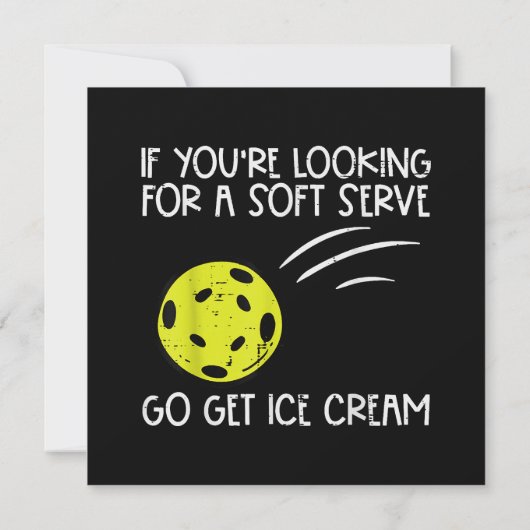 Pickleball Soft Serve Get Ice Cream Pickle Ball Me Kaart (Achterkant)