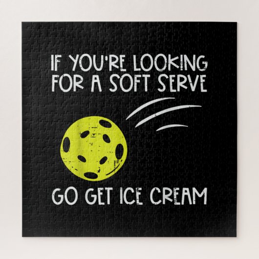 Pickleball Soft Serve Get Ice Cream Pickle Ball Me Legpuzzel (Verticaal)