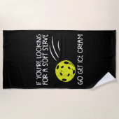 Pickleball Soft Serve Get Ice Cream Pickle Ball Me Strandlaken (Voorkant)