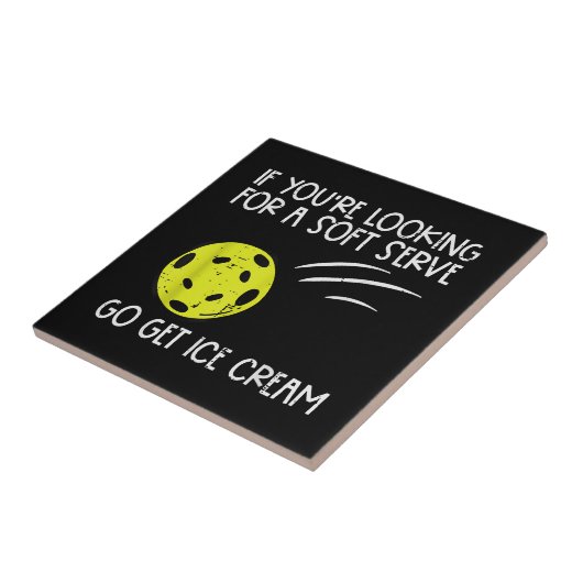 Pickleball Soft Serve Get Ice Cream Pickle Ball Me Tegeltje (Zijkant)