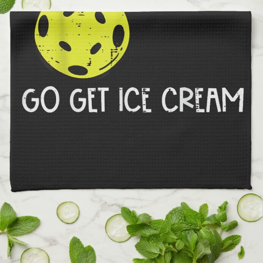 Pickleball Soft Serve Get Ice Cream Pickle Ball Me Theedoek (Gevouwen)