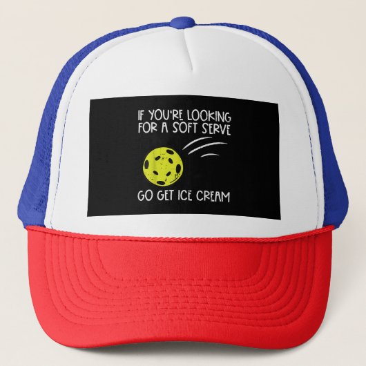 Pickleball Soft Serve Get Ice Cream Pickle Ball Me Trucker Pet (Voorkant)