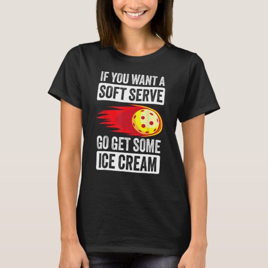 Pickleball Soft Serve Ice Cream Pickleball T-shirt (Voorkant)