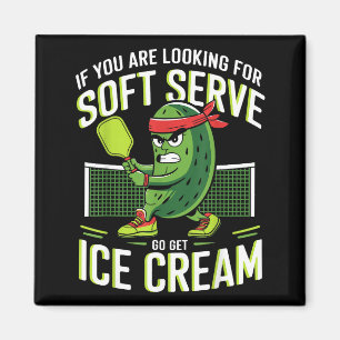 Pickleball soft serve ijs voor mannen vrouwen oud magneet