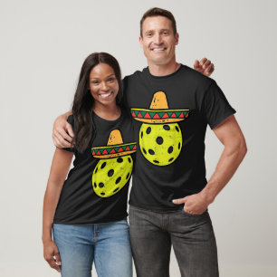 Pickleball Sombrero Cinco De Mayo Fiesta Sport Mex T-shirt