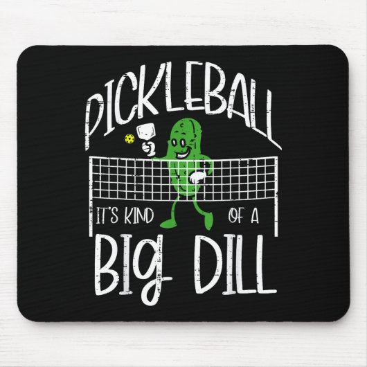 Pickleball soort grote dille grappige pickle bal v muismat (Voorkant)