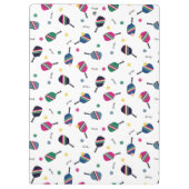 Pickleball Speciaal Monogram Blauw Groen Roze Klembord (Achterkant)