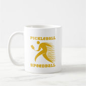 Pickleball Speedball speler met snelheid Koffiemok (Links)