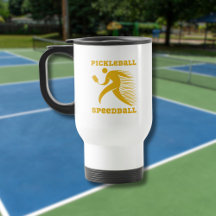 Pickleball Speedball speler met snelheid