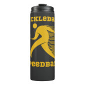 Pickleball Speedball speler met snelheid Thermosbeker (Voorkant)