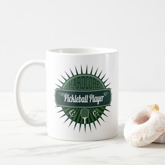 Pickleball-speelgoedkoffie of Tea Modern Retro Koffiemok (Met donut)