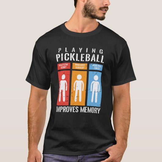 Pickleball speelt verbetert het geheugen van Pickl T-shirt (Voorkant)