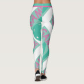 Pickleball-spel aan - pastel (XL-tegelgrootte) Leggings (Achterkant)