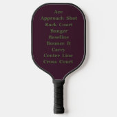 Pickleball-spel noemt Gezegden en woorden Pickleball Paddle (Voorkant)