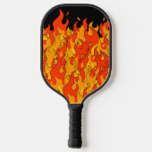 Pickleball spel op vuur Sinaasappel geel vlammen h Paddle (Achterkant)