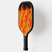 Pickleball spel op vuur Sinaasappel geel vlammen h Paddle (Links)