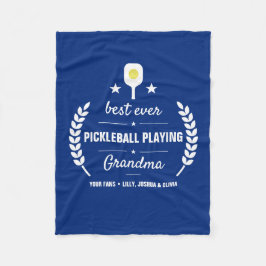 Pickleball Spelen Best Grandma Grandpa Custom Fleece Deken
