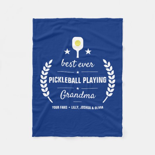 Pickleball Spelen Best Grandma Grandpa Custom Fleece Deken (Voorkant)