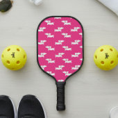 Pickleball Spelen Dachshund Mam Roze Paddle