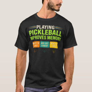 Pickleball Spelen Verbetert Geheugen Speler T-shirt