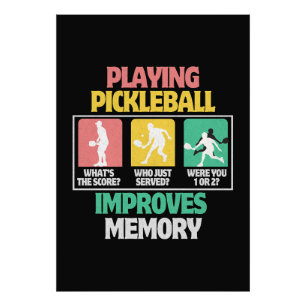 Pickleball spelen verbetert het geheugen foto afdruk