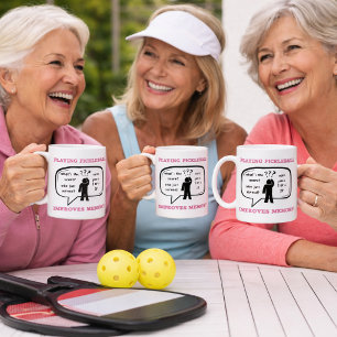 Pickleball spelen verbetert het geheugen Grappig Koffiemok