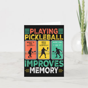 Pickleball spelen verbetert het geheugen grappige kaart