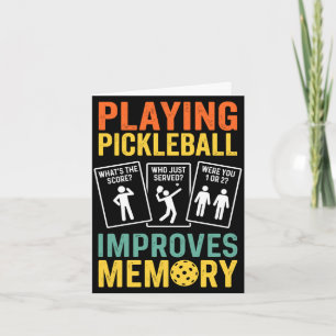 Pickleball spelen verbetert het geheugen grappige kaart