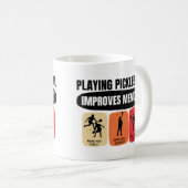 Pickleball spelen verbetert het geheugen koffiemok (Voorkant rechts)