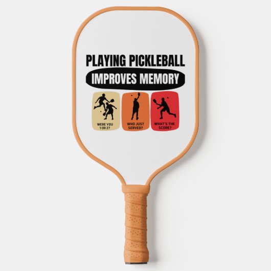 Pickleball spelen verbetert het geheugen pickleball paddle (Voorkant)