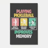 Pickleball spelen verbetert het geheugen post-it® notes (Voorkant)