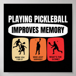 Pickleball spelen verbetert het geheugen poster