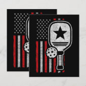 Pickleball Speler - Amerikaanse Vlag Pickleball -  (Voorkant / Achterkant)