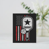 Pickleball Speler - Amerikaanse Vlag Pickleball -  (Staand voorkant)