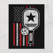 Pickleball Speler - Amerikaanse Vlag Pickleball -  (Achterkant)