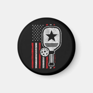Pickleball Speler - Amerikaanse Vlag Pickleball - Magneet
